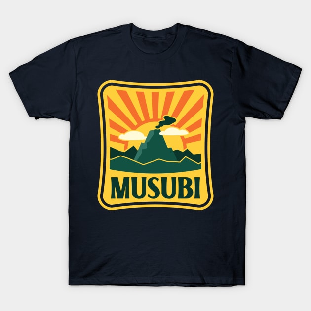 Musubi Hawaiian Volcano T-Shirt by Huhnerdieb Apparel